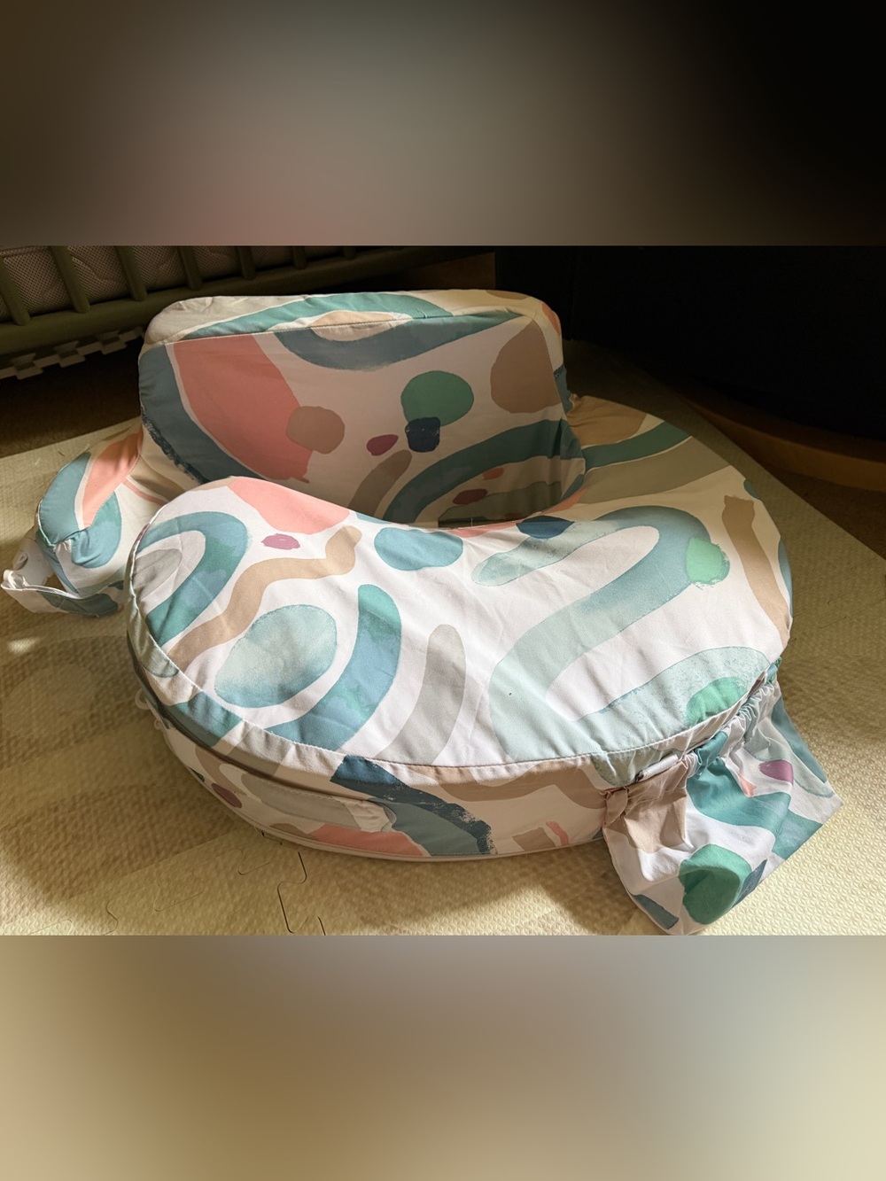 My Brest Friend Super Deluxe Nursing Pillow in Abstract 100% Organic Cotton Cove